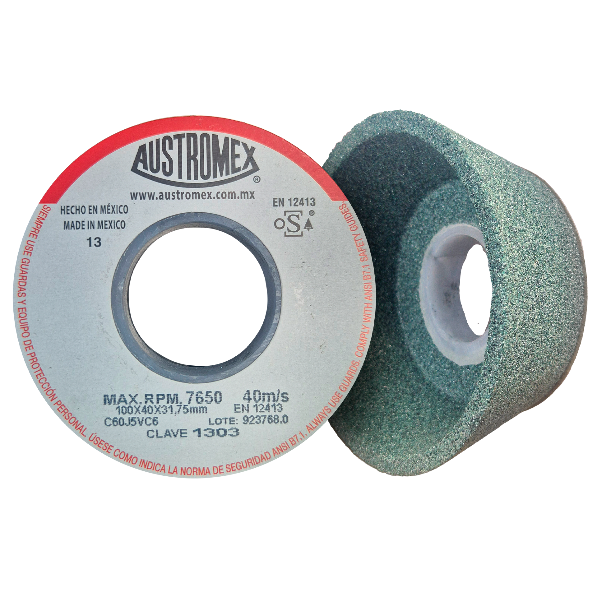 Copa Abrasiva para afilar barrenas, brocas y buriles de 100 x 40 x 31.75 mm